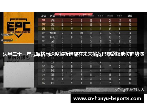 法甲二十一年冠军格局深度解析谁能在未来挑战巴黎霸权地位趋势演